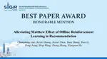 One paper receives Best Paper Honorable Mention Award in SIGIR'23